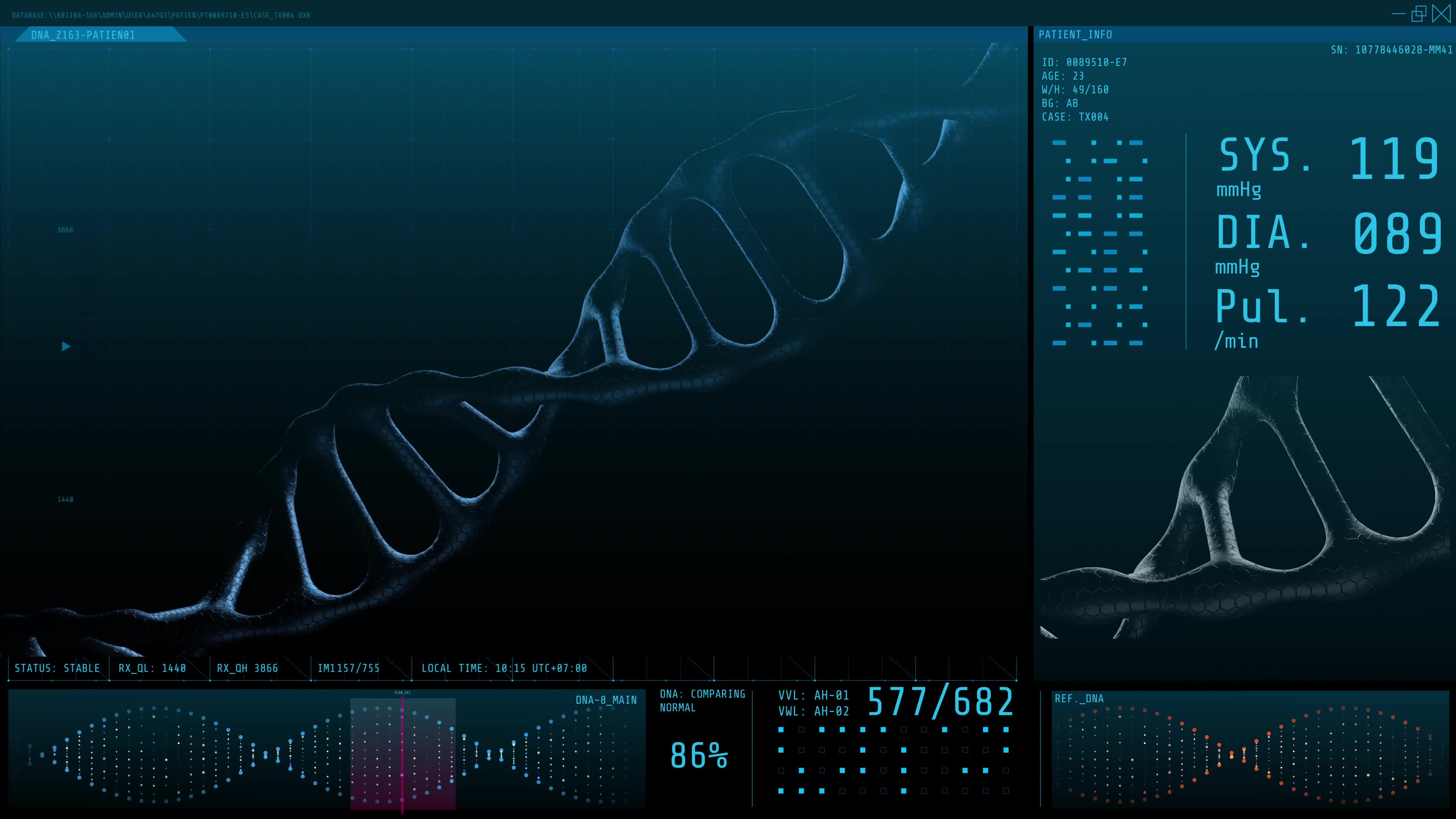4K科技醫學DNA細胞修復3D動畫